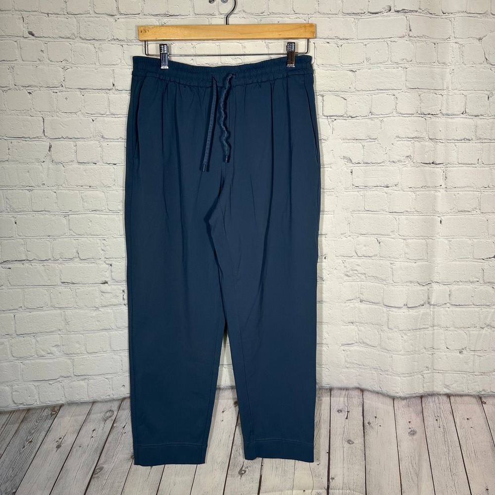 Lululemon Pants Luxtreme 7/8 Pant Blue Drawstring Jogger Woven Trousers Medium